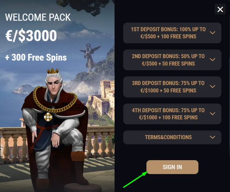 King Billy Casino Login